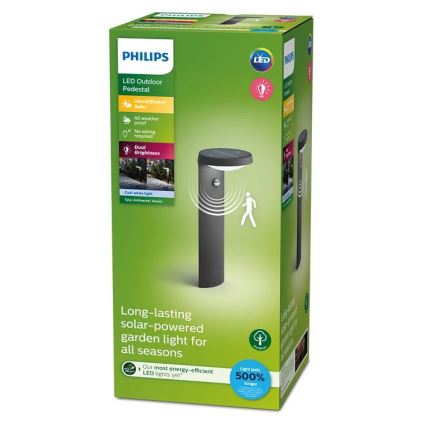 Philips - Lámpara solar LED con sensor LED/1,2W/4V 1800 mAh 4000K IP44