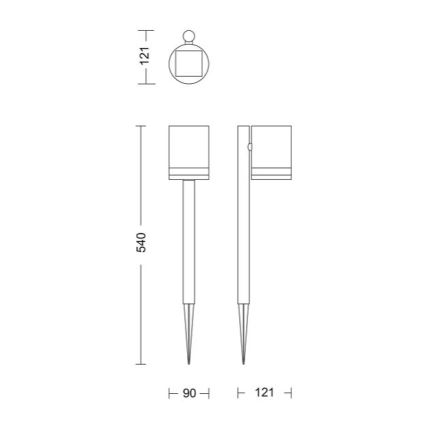 Philips - Lámpara solar LED FYCE LED/1,5W/3,7V IP44