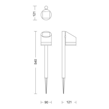 Philips - Lámpara solar LED FYCE LED/1,5W/3,7VIP44