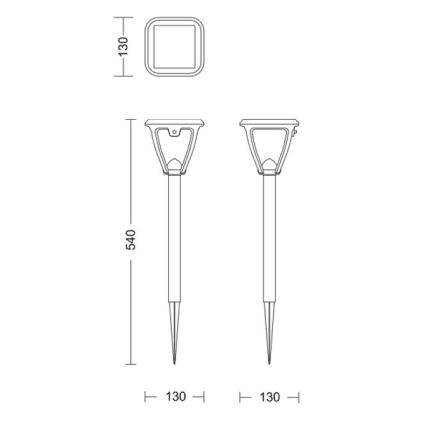 Philips - Lámpara solar LED VAPORA LED/1,5W/3,7V IP44