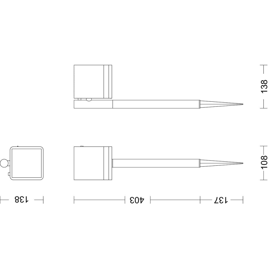 Philips - Lámpara solar LED VIRONA LED/1,8W/3,7V 2700K IP44
