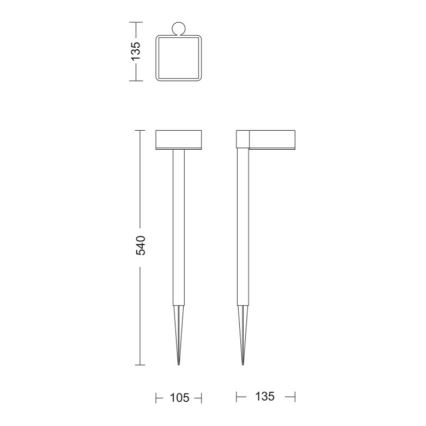 Philips - Lámpara solar LED VYNCE LED/1,5W/3,7V IP44