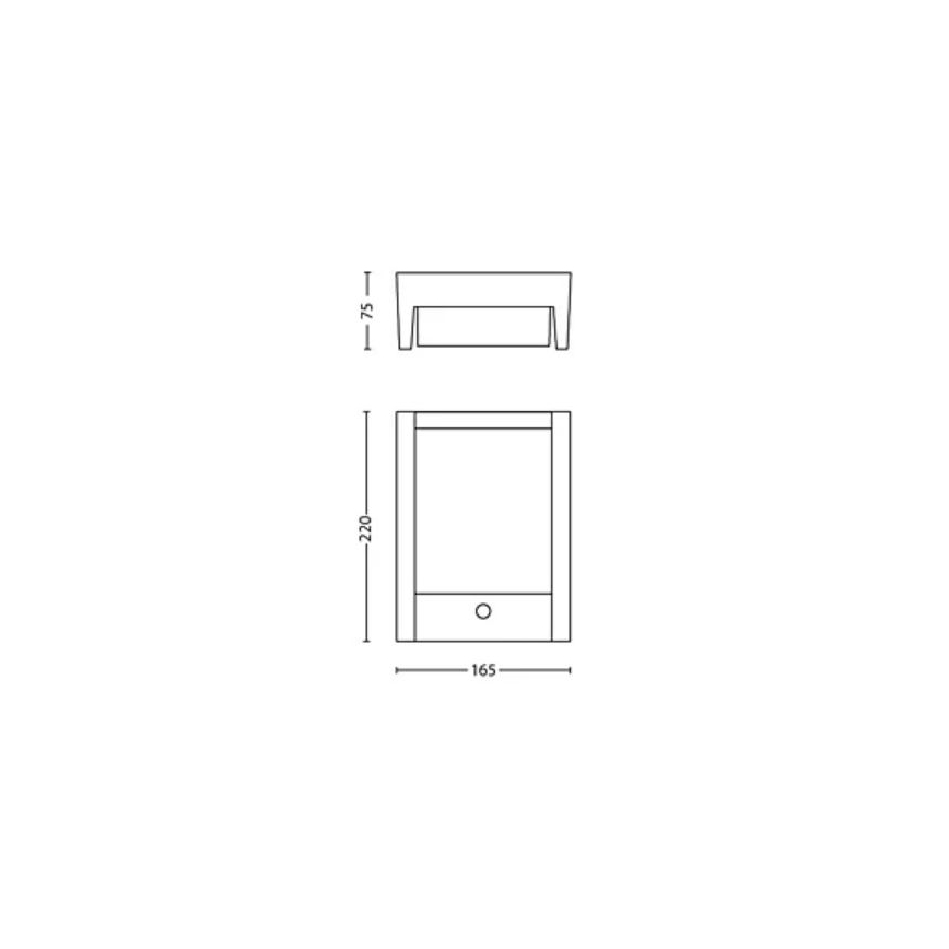 Philips - LED Aplique para exterior con sensor ARBOUR LED/3,8W/230V 2700K IP44