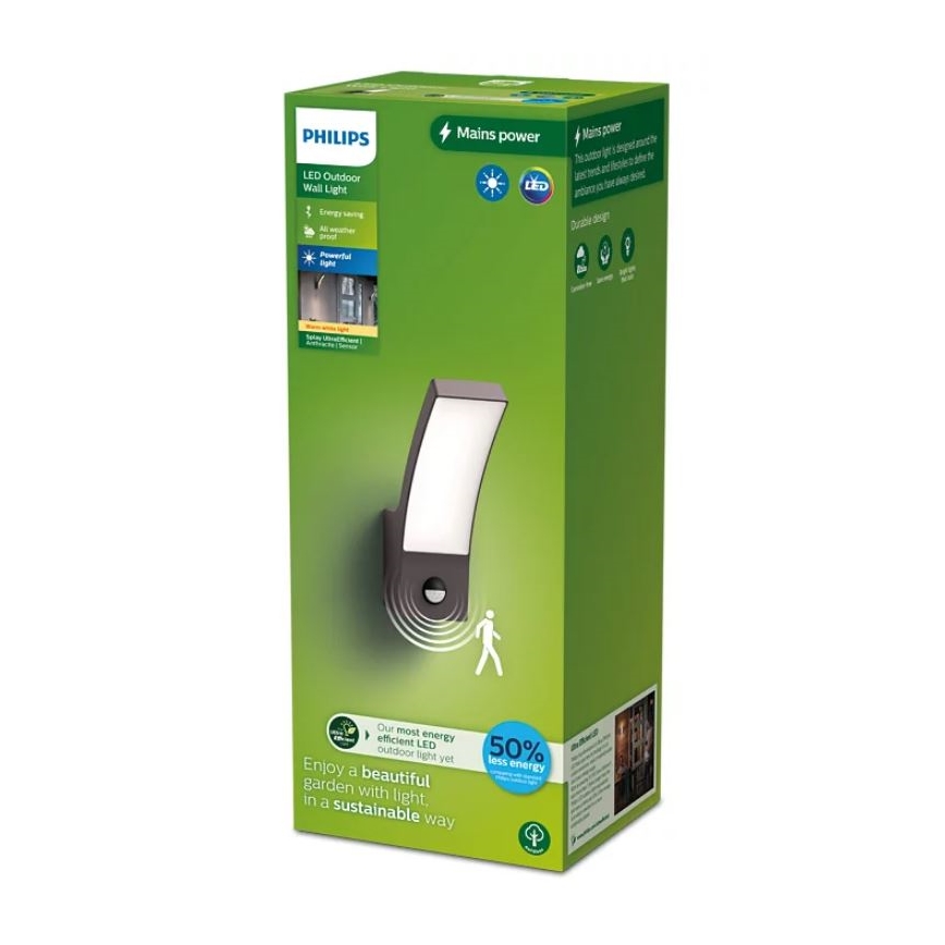 Philips - LED Aplique para exterior con sensor SPLAY LED/3,8W/230V IP44