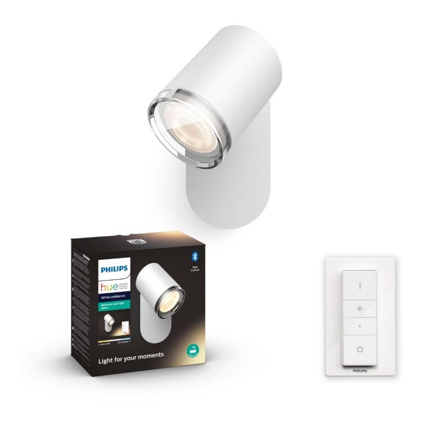 Philips - LED Aplique regulable para el baño Hue ADORE 1xGU10/5W/230V IP44 + control remoto