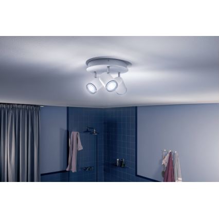 Philips - LED Foco regulable para el baño Hue ADORE 3xGU10/5W/230V IP44 + control remoto