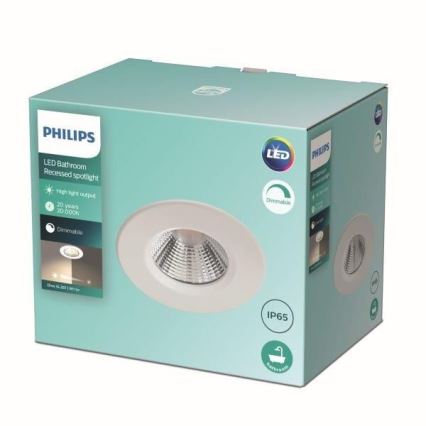 Philips - LED Lámpara regulable para el baño LED/5,5W/230V 2700K IP65