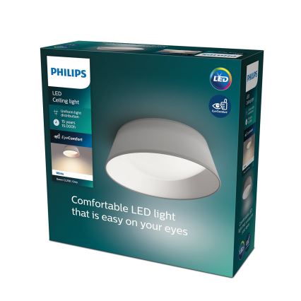 Philips - LED Plafón LED/14W/230V gris