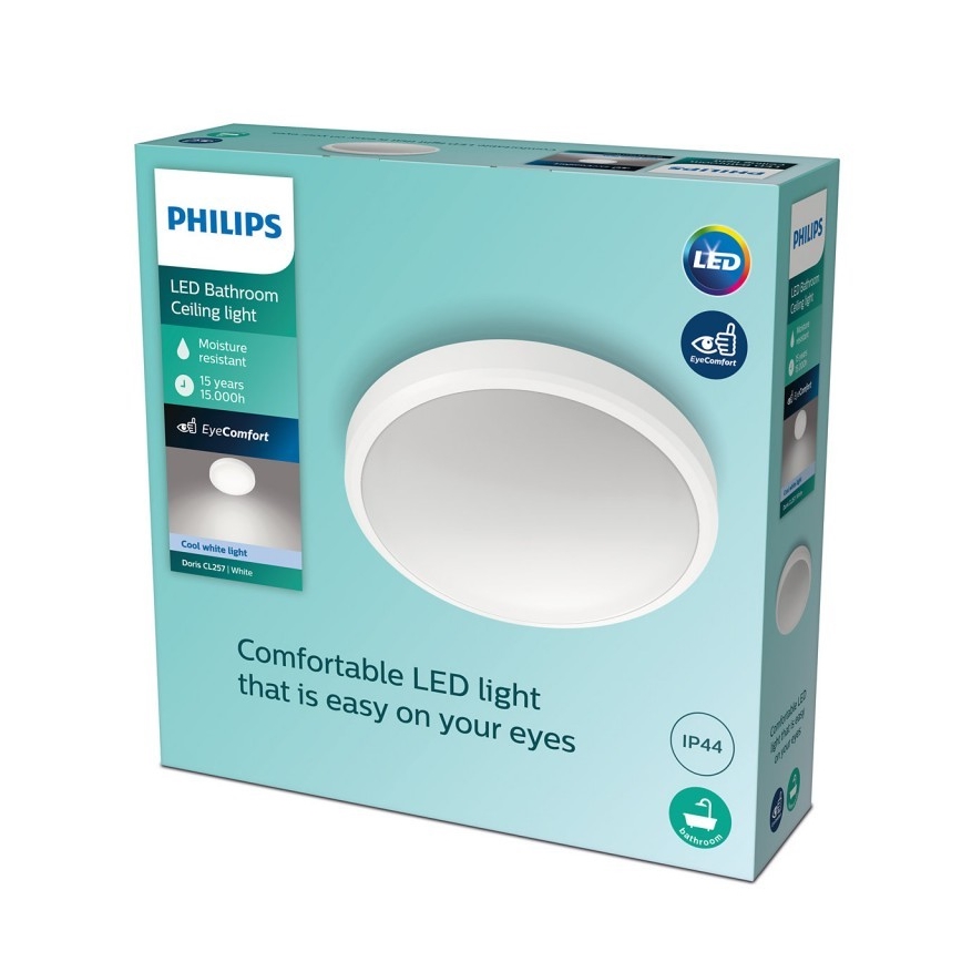 Philips - LED Plafón del baño LED/17W/230V 4000K IP44
