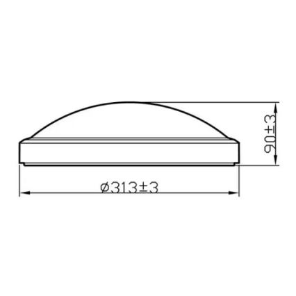 Philips - LED Plafón del baño LED/17W/230V 4000K IP44