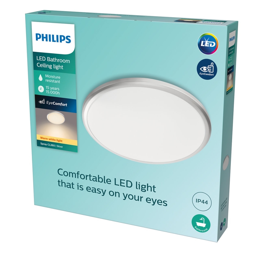 Philips - LED Plafón del baño LED/17W/230V IP44