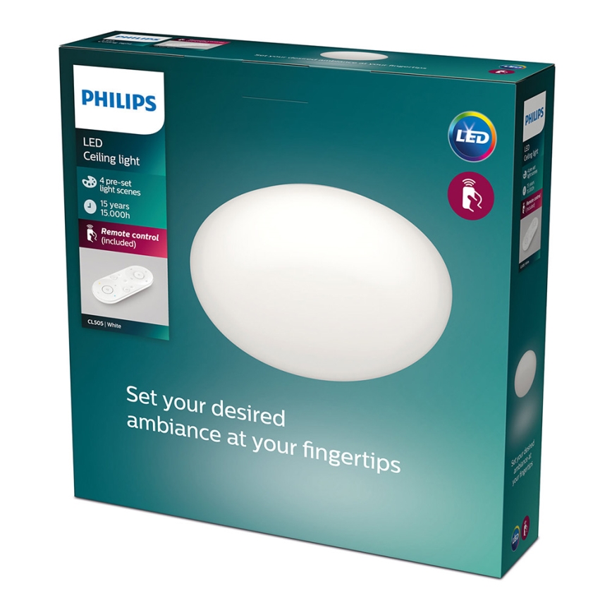 Philips - LED Plafón regulable 1xLED/23W/230V + control remoto