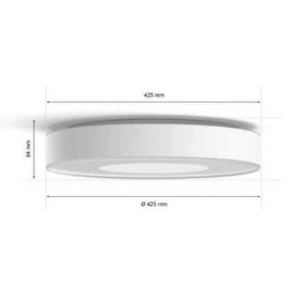 Philips - Lámpara de baño LED RGB regulable Hue XAMENTO LED/52,5W/230V IP44 425 mm de diámetro 2000-6500K