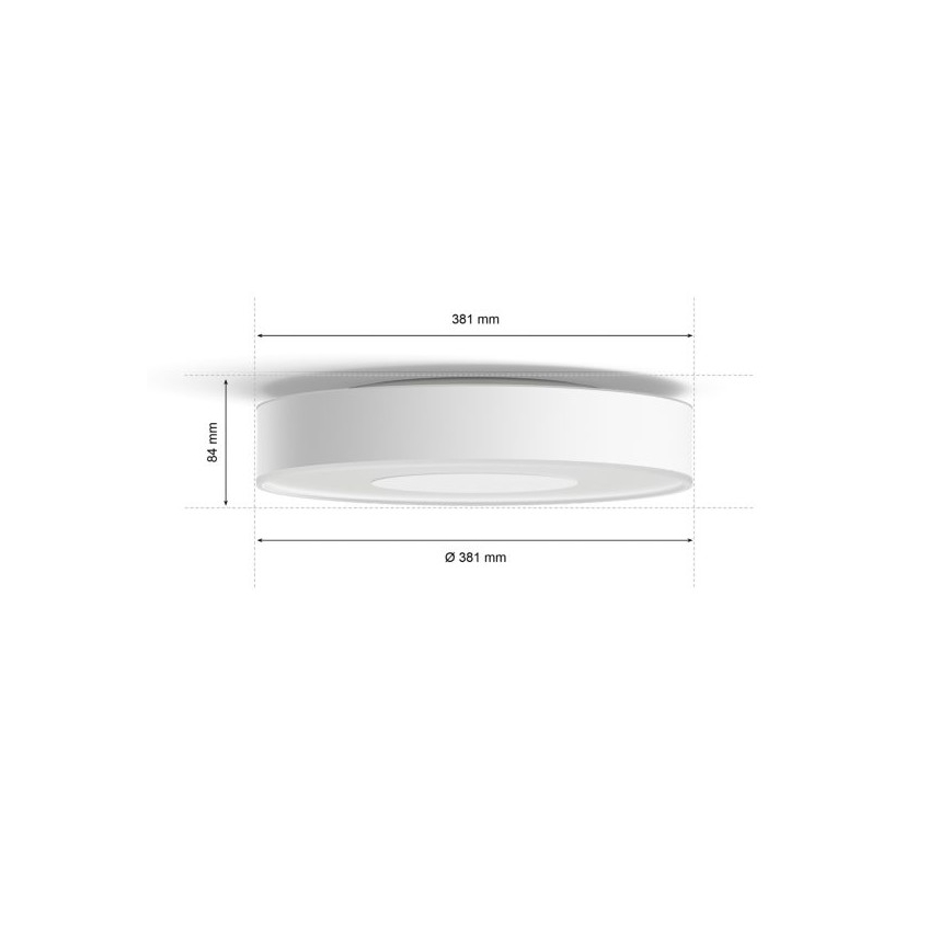 Philips - Plafón LED RGB regulable Hue INFUSE LED/33,5W/230V 2000-6500K diámetro 381 mm blanco