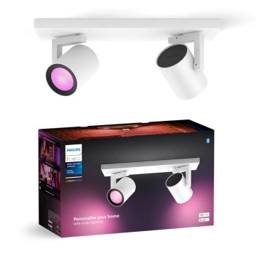 Philips - LED RGBW Foco regulable Hue ARGENTA 2xGU10/4,2W/230V 2000-6500K