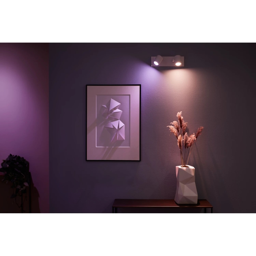 Philips - LED RGBW Foco regulable Hue ARGENTA 2xGU10/4,2W/230V 2000-6500K