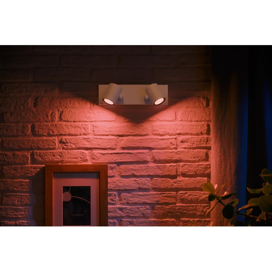 Philips - LED RGBW Foco regulable Hue ARGENTA 2xGU10/4,2W/230V 2000-6500K