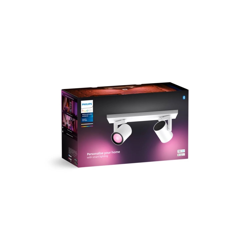 Philips - LED RGBW Foco regulable Hue ARGENTA 2xGU10/4,2W/230V 2000-6500K