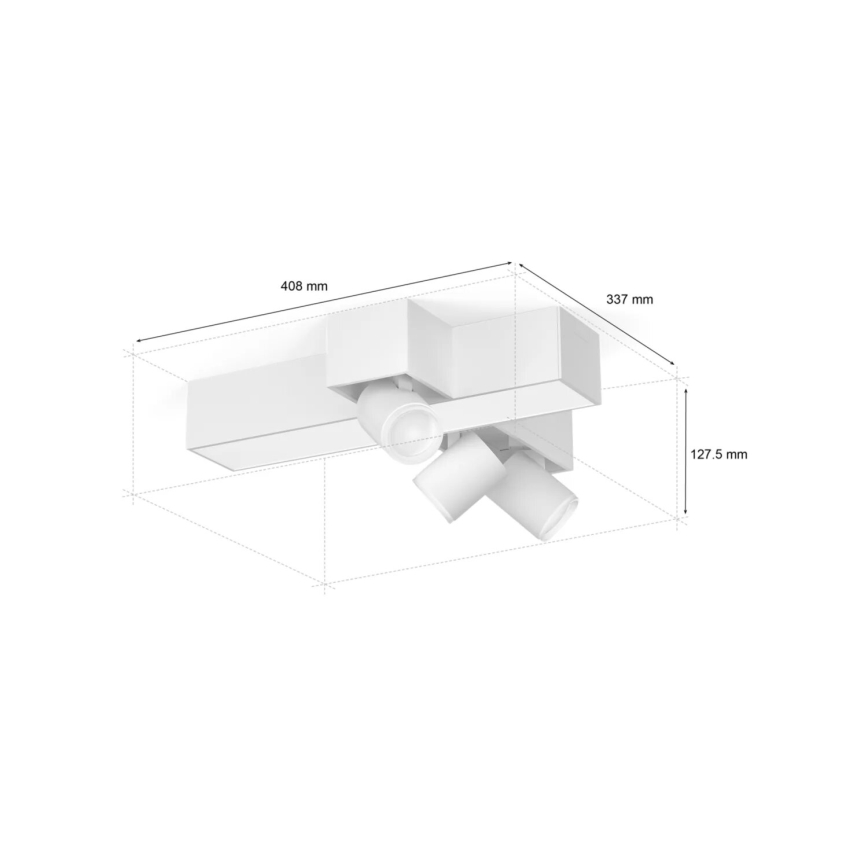 Philips - LED RGBW Foco regulable Hue CENTRIS 3xGU10/4,2W/230V + LED/11W 2000-6500K