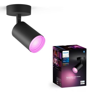 Philips - LED RGBW Foco regulable Hue FUGATO 1xGU10/4,2W/230V 2000-6500K negro