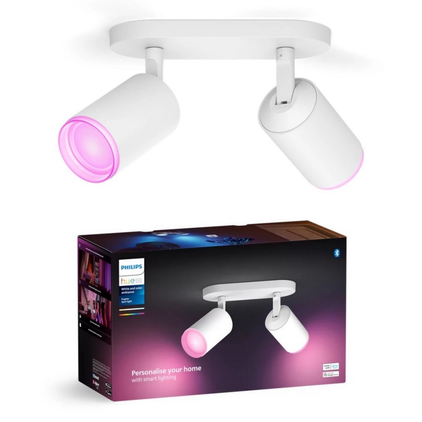 Philips - LED RGBW Foco regulable Hue FUGATO 2xGU10/4,2W/230V 2000-6500K blanco