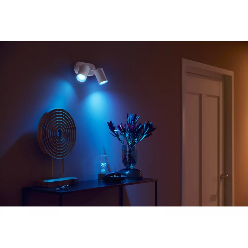 Philips - LED RGBW Foco regulable Hue FUGATO 2xGU10/4,2W/230V 2000-6500K blanco
