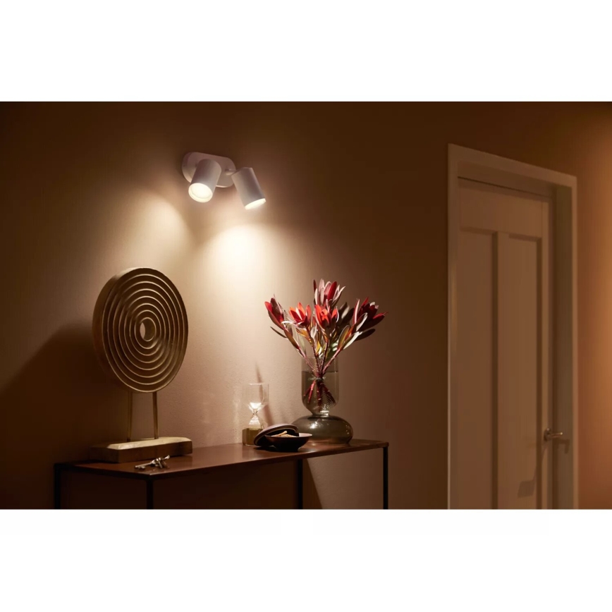Philips - LED RGBW Foco regulable Hue FUGATO 2xGU10/4,2W/230V 2000-6500K blanco