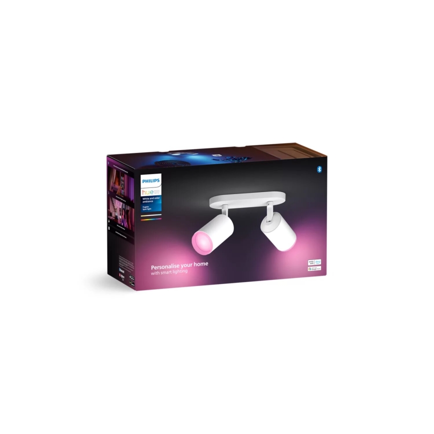 Philips - LED RGBW Foco regulable Hue FUGATO 2xGU10/4,2W/230V 2000-6500K blanco