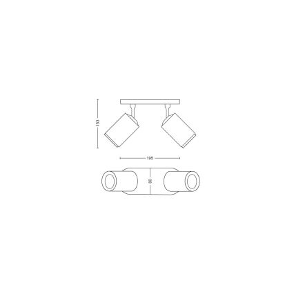 Philips - LED RGBW Foco regulable Hue FUGATO 2xGU10/4,2W/230V 2000-6500K blanco