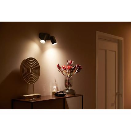 Philips - LED RGBW Foco regulable Hue FUGATO 2xGU10/4,2W/230V 2000-6500K negro