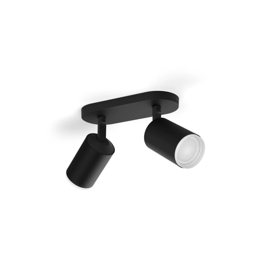 Philips - LED RGBW Foco regulable Hue FUGATO 2xGU10/4,2W/230V 2000-6500K negro