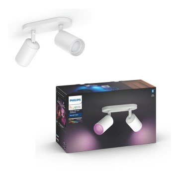 Philips - LED RGBW Foco regulable Hue FUGATO 2xGU10/5,7W/230V