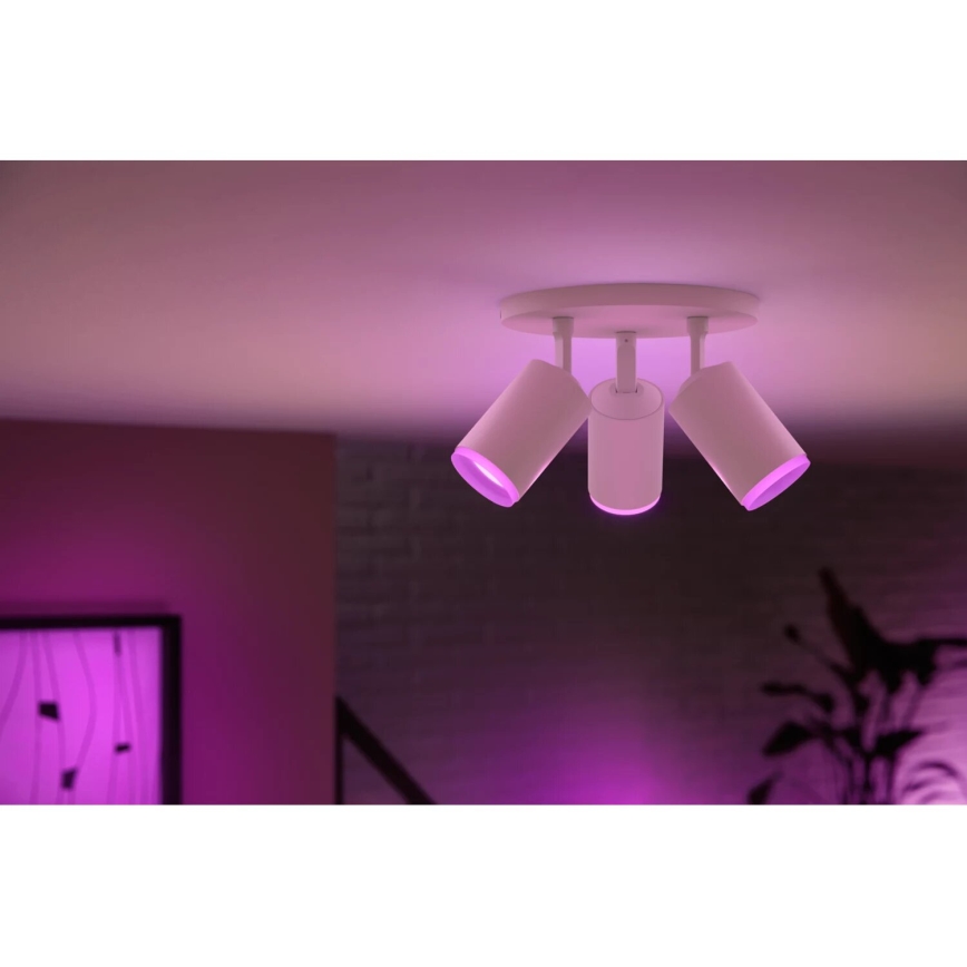 Philips - LED RGBW Foco regulable Hue FUGATO 3xGU10/4,2W/230V 2000-6500K blanco