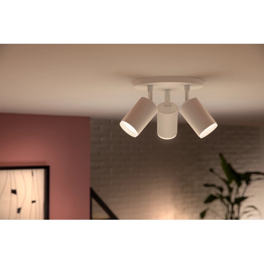 Philips - LED RGBW Foco regulable Hue FUGATO 3xGU10/4,2W/230V 2000-6500K blanco