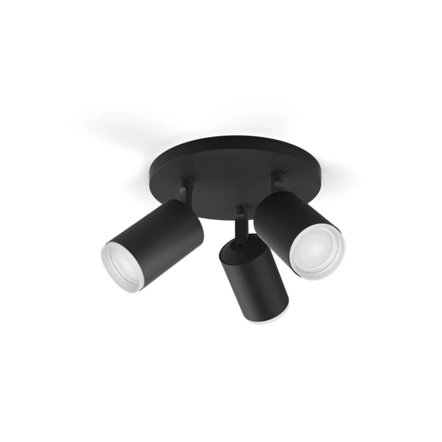 Philips - LED RGBW Foco regulable Hue FUGATO 3xGU10/4,2W/230V 2000-6500K negro