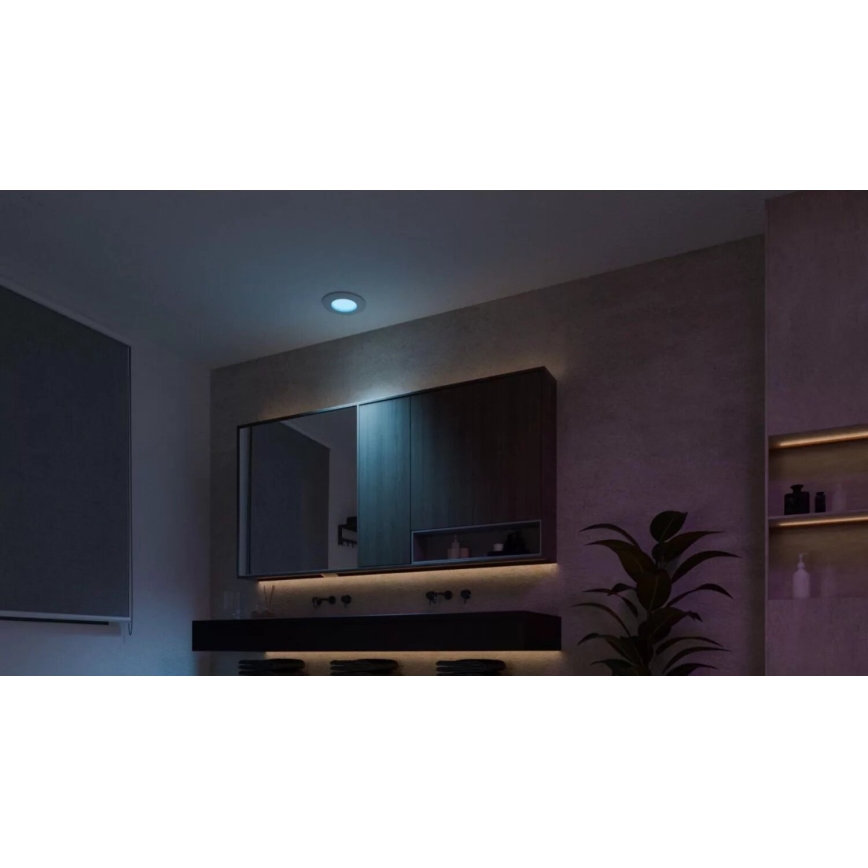 Philips - LED RGBW Lámpara empotrable regulable para el baño Hue SLIM LED/8,3W/230V 2000-6500K IP44 blanco