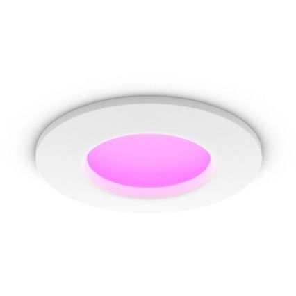 Philips - LED RGBW Lámpara empotrable regulable para el baño Hue SLIM LED/8,3W/230V 2000-6500K IP44 blanco