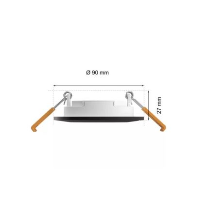 Philips - LED RGBW Lámpara empotrable regulable para el baño Hue SLIM LED/8,3W/230V 2000-6500K IP44 negro