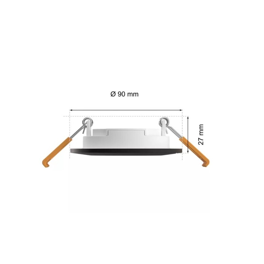 Philips - LED RGBW Lámpara empotrable regulable para el baño Hue SLIM LED/8,3W/230V 2000-6500K IP44 negro