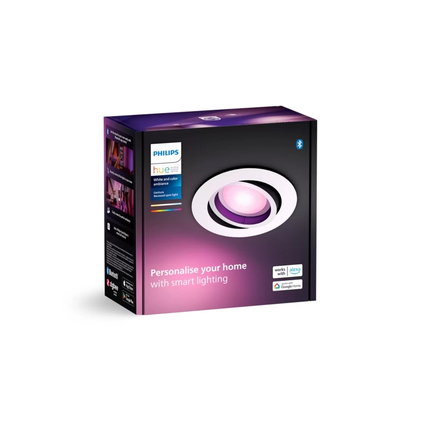 Philips - LED RGBW Lámpara empotrable regulable Hue CENTURA 1xGU10/4,2W/230V 2000-6500K