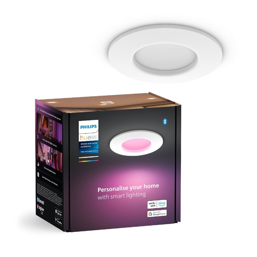 Philips - LED RGBW Lámpara empotrable regulable para el baño Hue SLIM LED/8,3W/230V 2000-6500K IP44 blanco