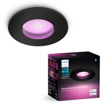 Philips - LED RGBW Lámpara empotrable regulable para el baño Hue XAMENTO 1xGU10/4,2W/230V 2000-6500K IP44