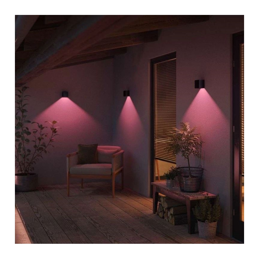 Philips - LED RGBW Aplique de exterior regulable Hue RESONATE LED/8W/230V 2000–6500K IP44