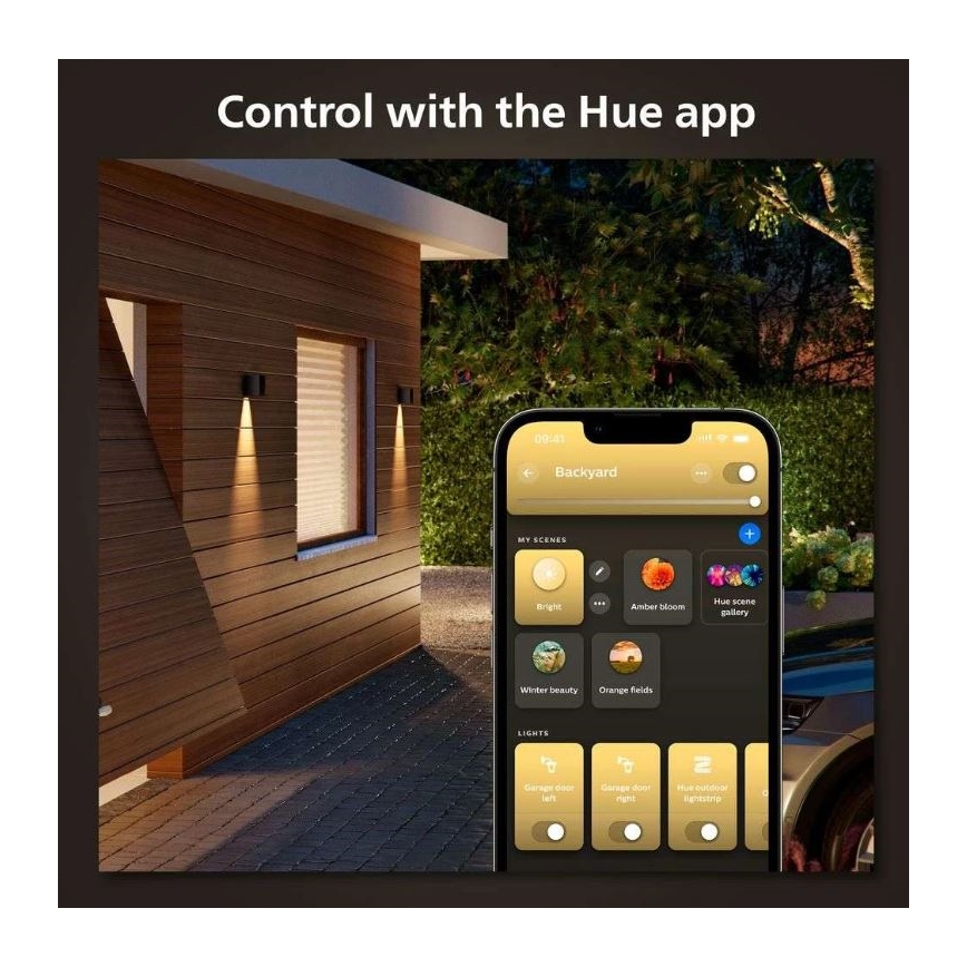 Philips - LED RGBW Aplique de exterior regulable Hue RESONATE LED/8W/230V 2000–6500K IP44