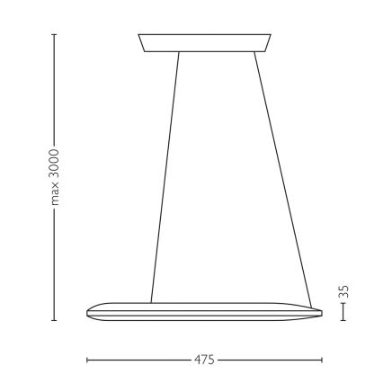 Philips Lirio 40756/93/LI - Lámpara LED colgante ECLIPTIC 12xLED/2,5W