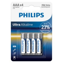 Philips LR03E4B/10 - 4 pz. Pila alcalina AAA ULTRA ALKALINE 1,5V 1250mAh