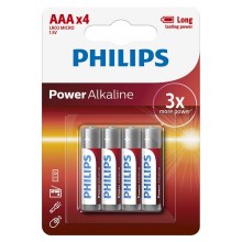 Philips LR03P4B/10 - 4 pz. Pila alcalina AAA POWER ALKALINE 1,5V 1150mAh