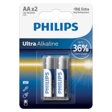 Philips LR6E2B/10 - 2 pz. Pila alcalina AA ULTRA ALKALINE 1,5V