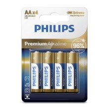Philips LR6M4B/10 - 4 pz. Pila alcalina AA PREMIUM ALKALINE 1,5V 3200mAh