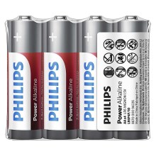 Philips LR6P4F/10 - 4 pz. Pila alcalina AA POWER ALKALINE 1,5V 2600mAh